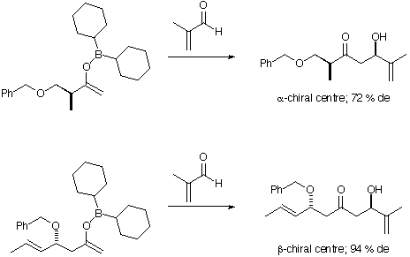 Aldol reactions of chiral ketones