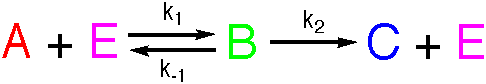 A == B --- C
